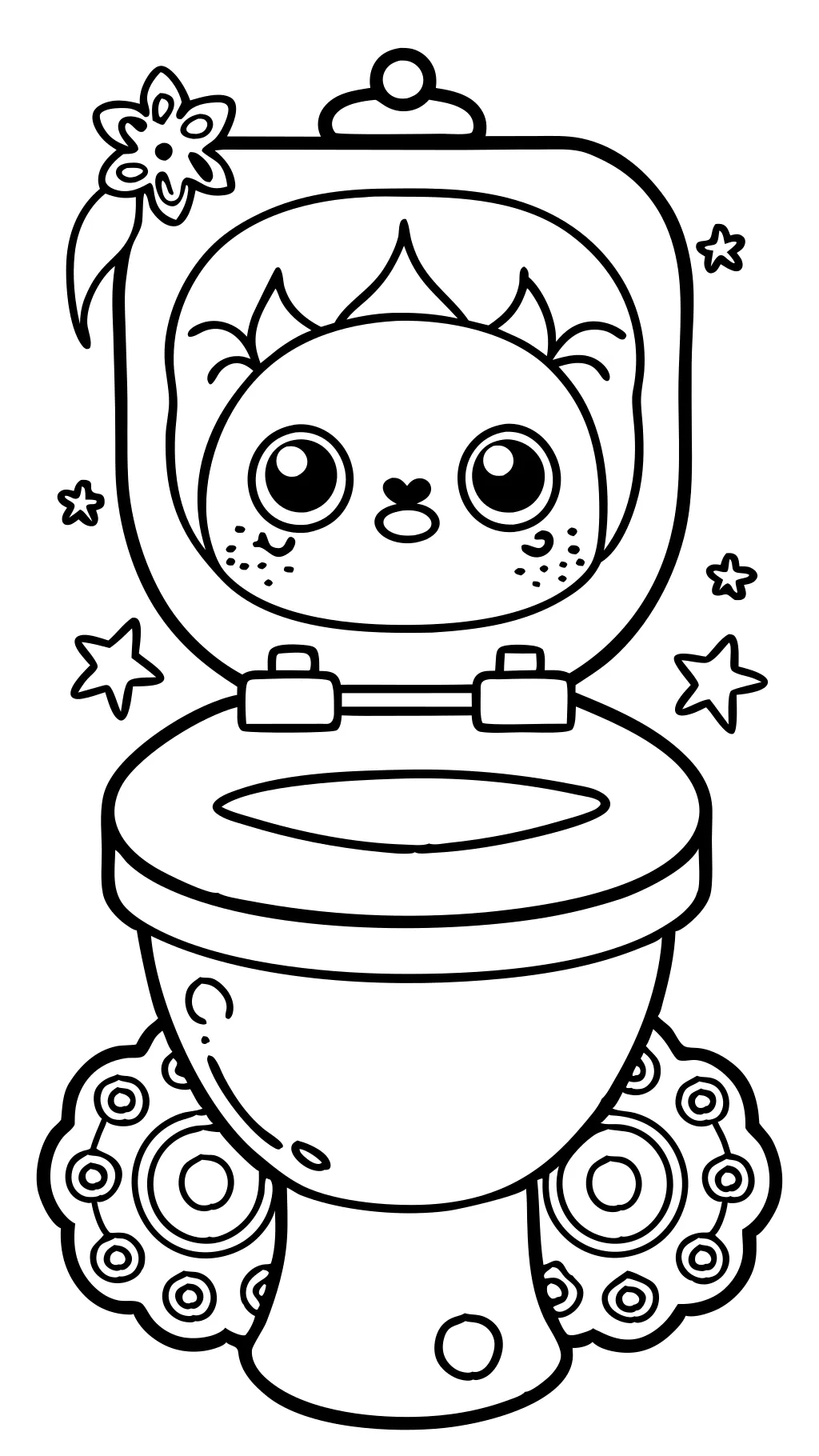 coloring page toilet